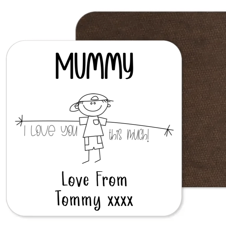 I Love You This Much Personalised Coaster